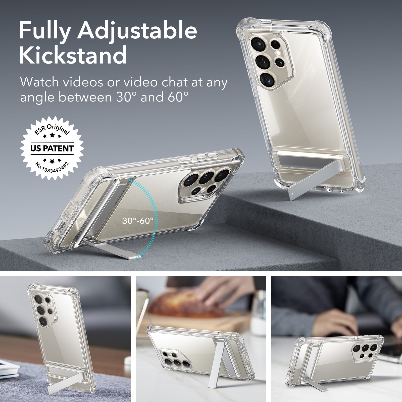 Galaxy S24 Ultra Armor Kickstand Case - Clear ESR