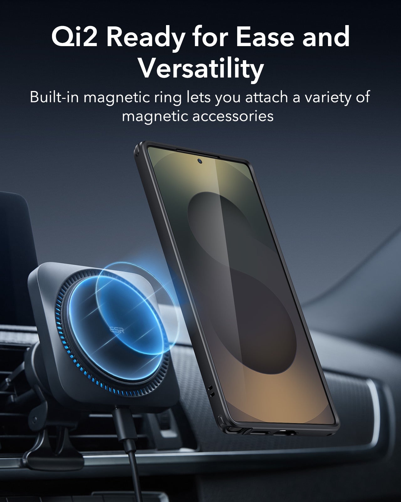 Galaxy S25 Ultra HaloLock Classic Hybrid Case - Frosted Black ESR