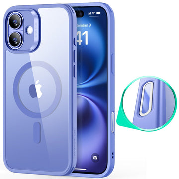 iPhone 16 Magsafe Case Camera Control Button Clear Blue