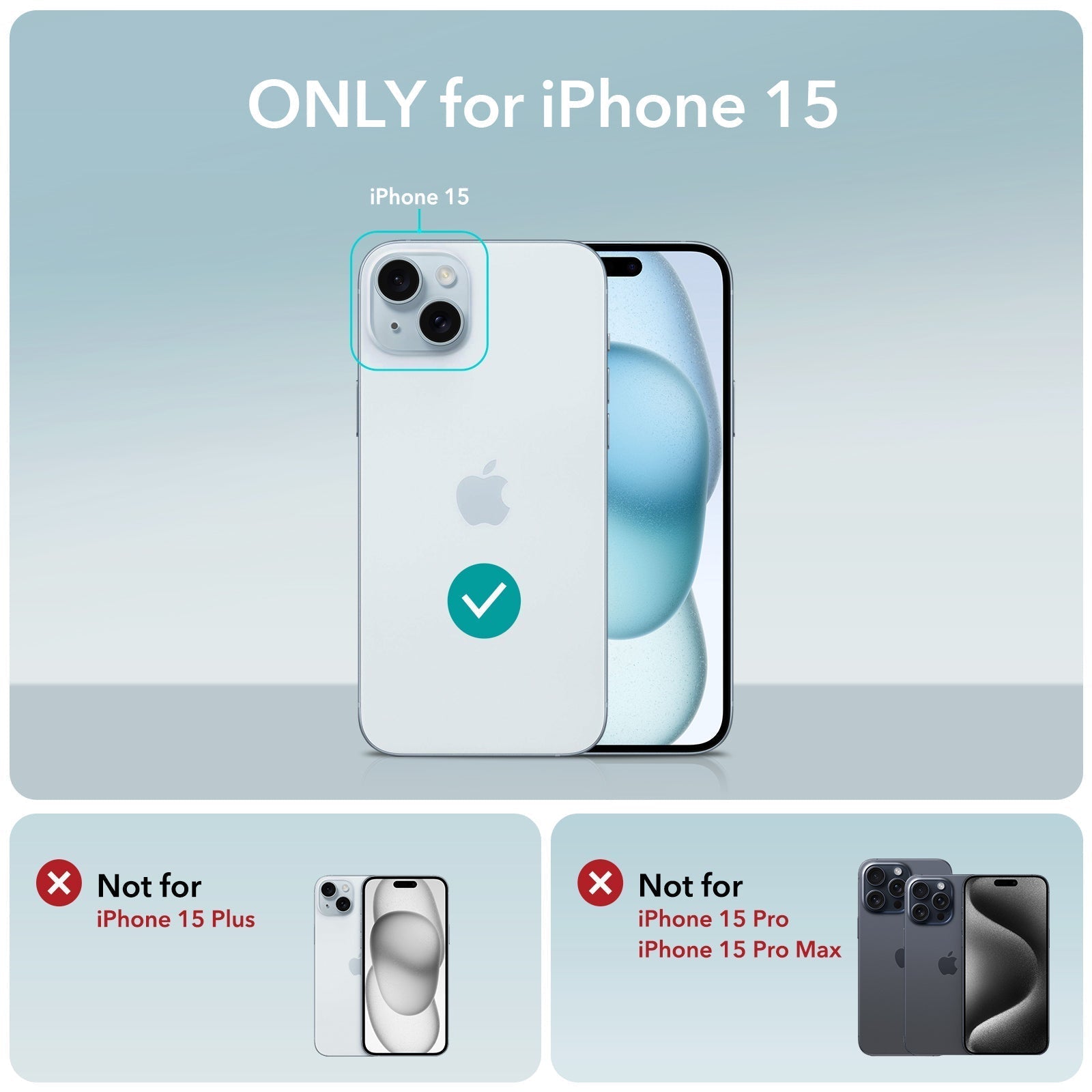 iPhone 15 Cloud Soft Case (HaloLock) - Dark Blue ESR