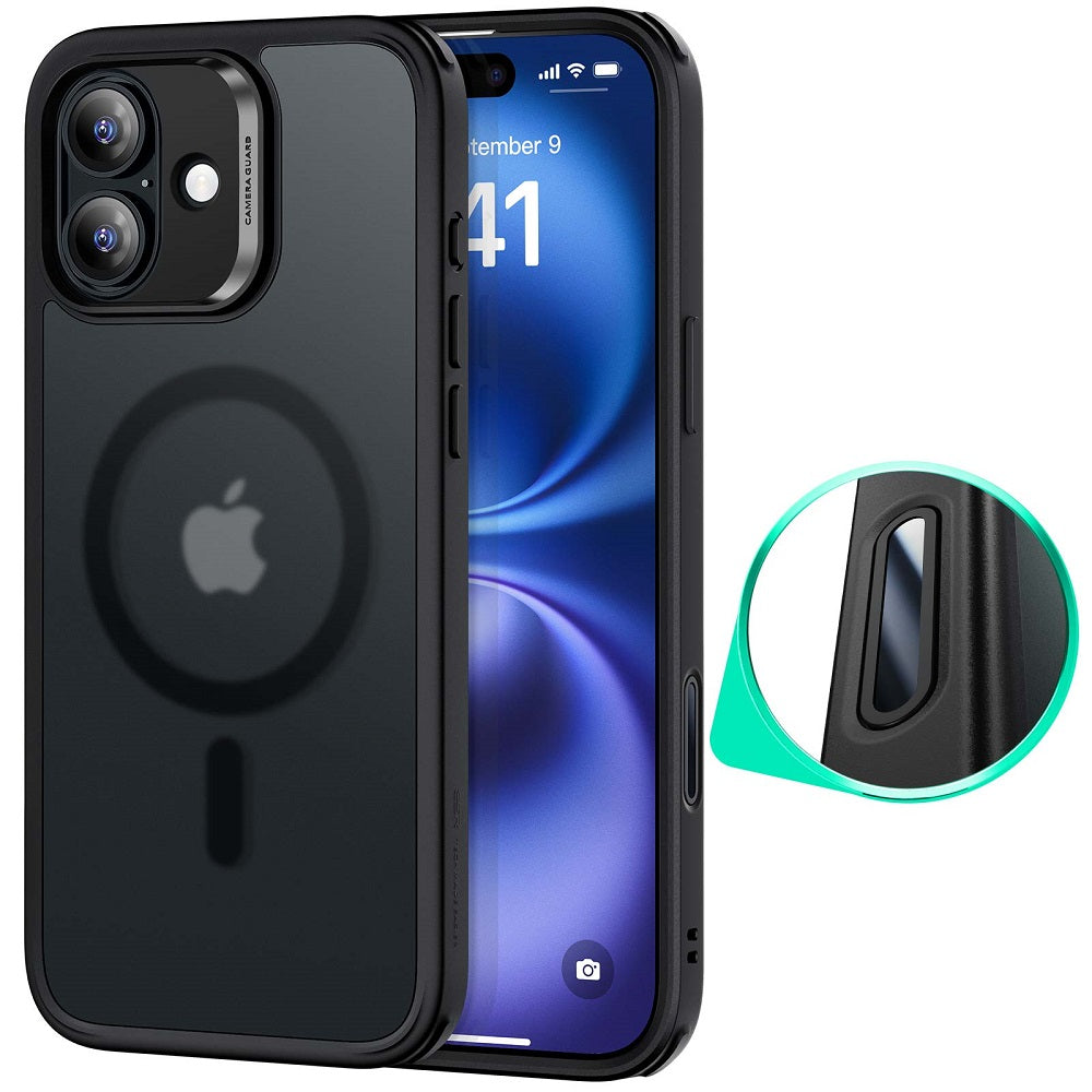 iPhone 16 HaloLock Classic Hybrid Case (Camera Control) - Frosted Black ESR