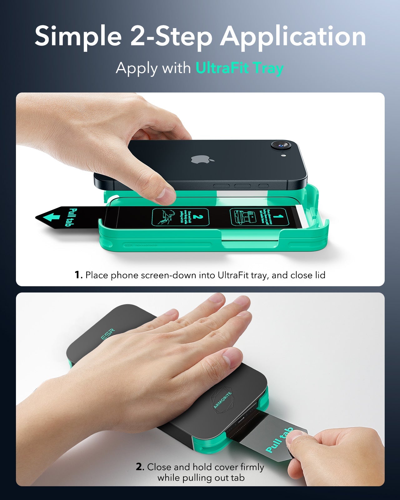 iPhone 16e HaloLock Cyber Tough Case Protection Bundle - Black - ESR