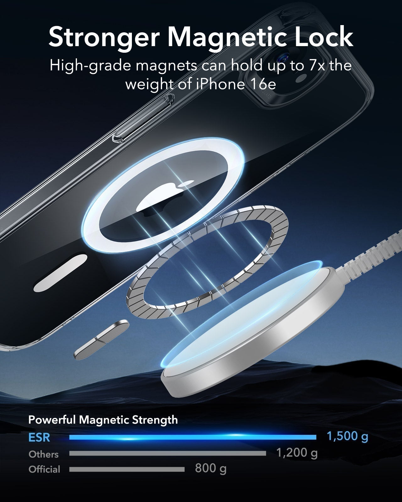 iPhone 16e HaloLock Classic Hybrid Case - Clear ESR