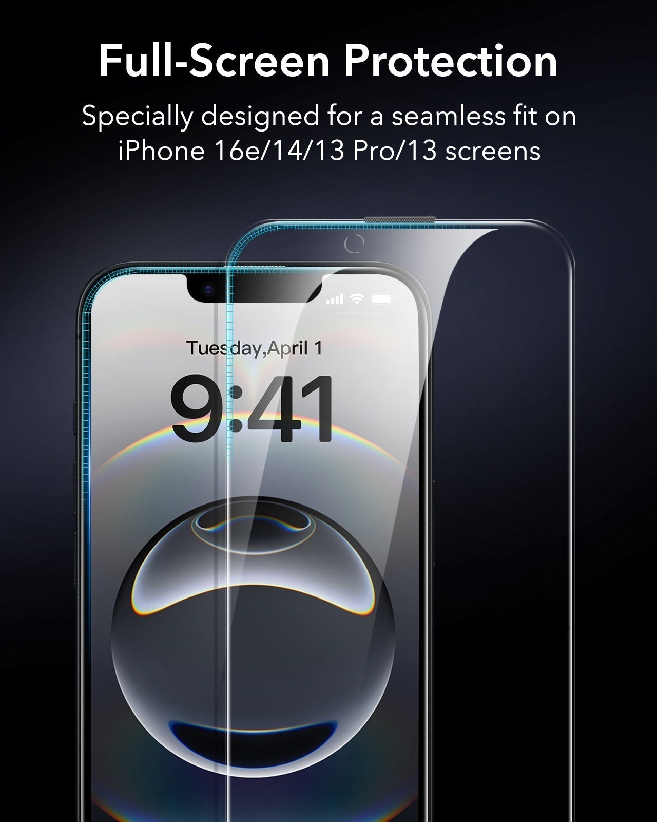 iPhone 16e UltraFit Classic Privacy Screen Protector - 3 Pack with Alignment Frame ESR