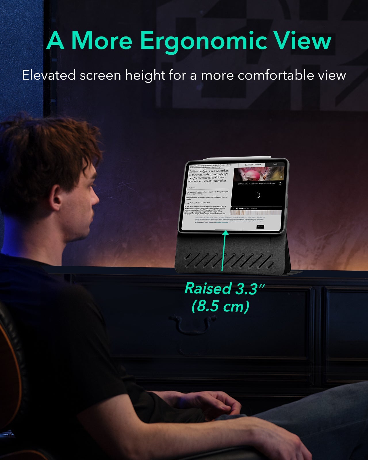 ipad air 11 inch case with stand black kf 5