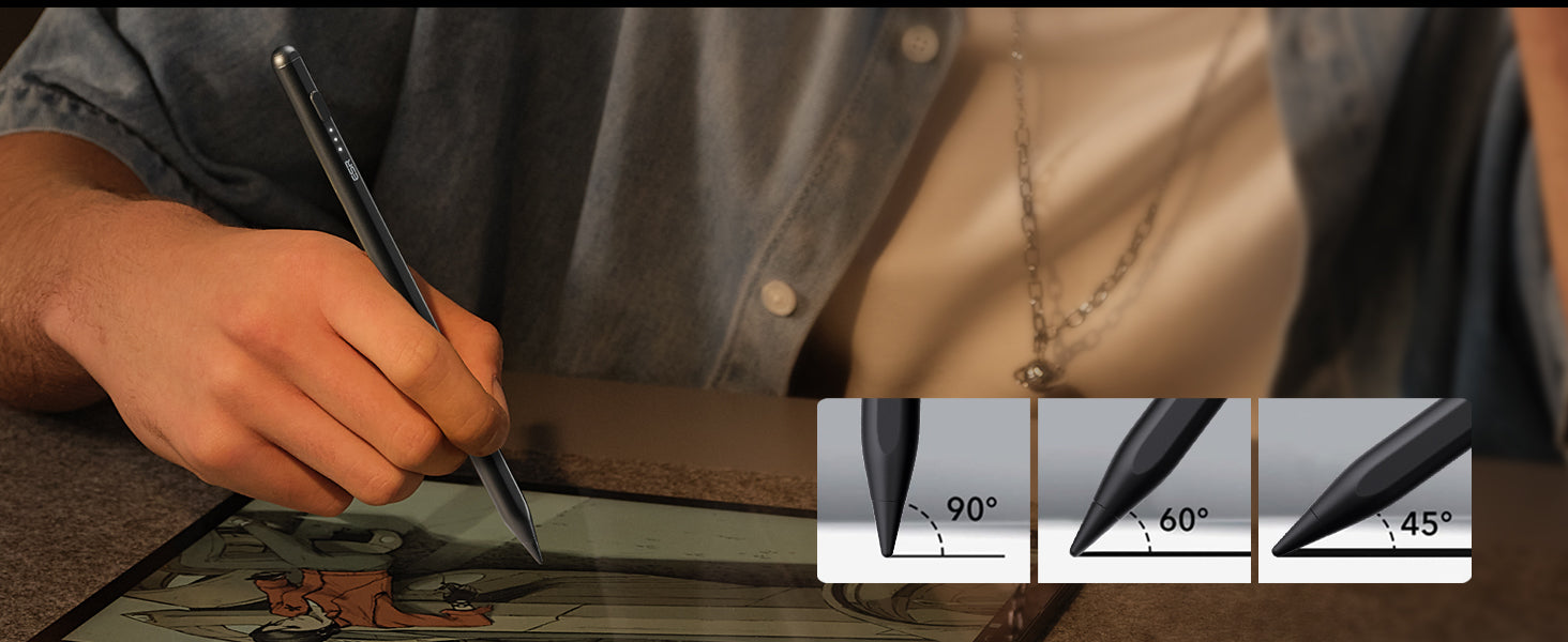 ESR Digital Pencil for iPad – Palm Rejection & Tilt Support, Magnetic Attachment, Compatible with iPad Pro, Air, Mini 8 slider image image_gpniyr