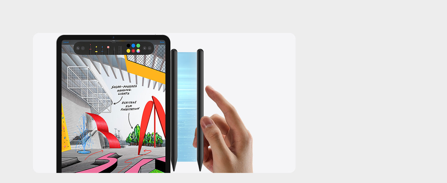 ESR Digital Pencil for iPad – Palm Rejection & Tilt Support, Magnetic Attachment, Compatible with iPad Pro, Air, Mini 11 slider image image_xAEwHY