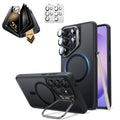 Galaxy S26 Ultra Classic Hybrid Magsafe Case with Stand and Corning Glass Privacy Screen Protector Set Frosted Black
