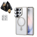 Galaxy S26 Ultra Classic Hybrid Magsafe Case and Corning Glass Privacy Screen Protector Set Clear Grey