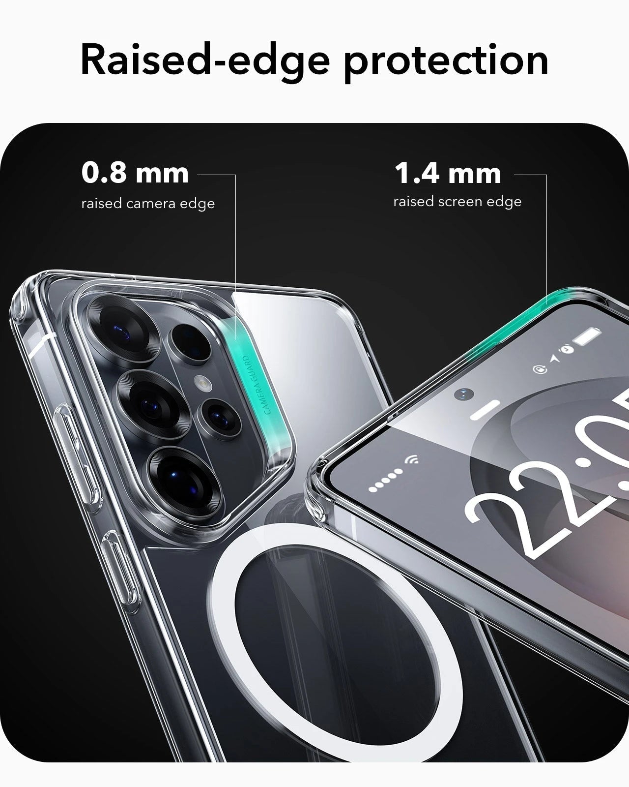 Samsung Galaxy S26 Ultra Classic Hybrid Magsafe Case Clear Raised Edge Protection