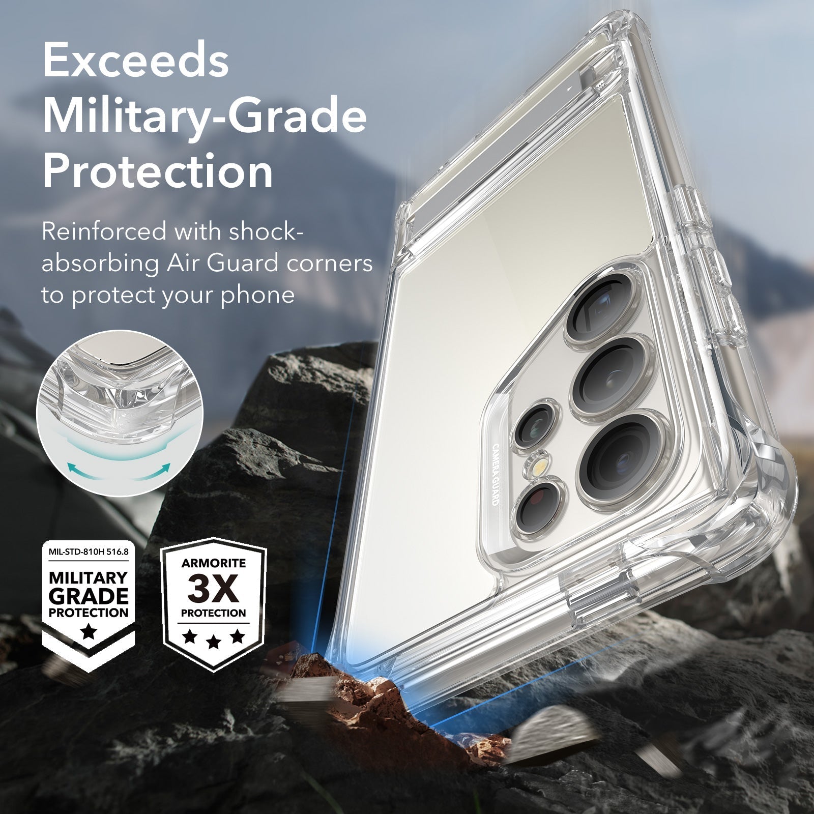 Galaxy S24 Ultra Armor Kickstand Case - Clear ESR