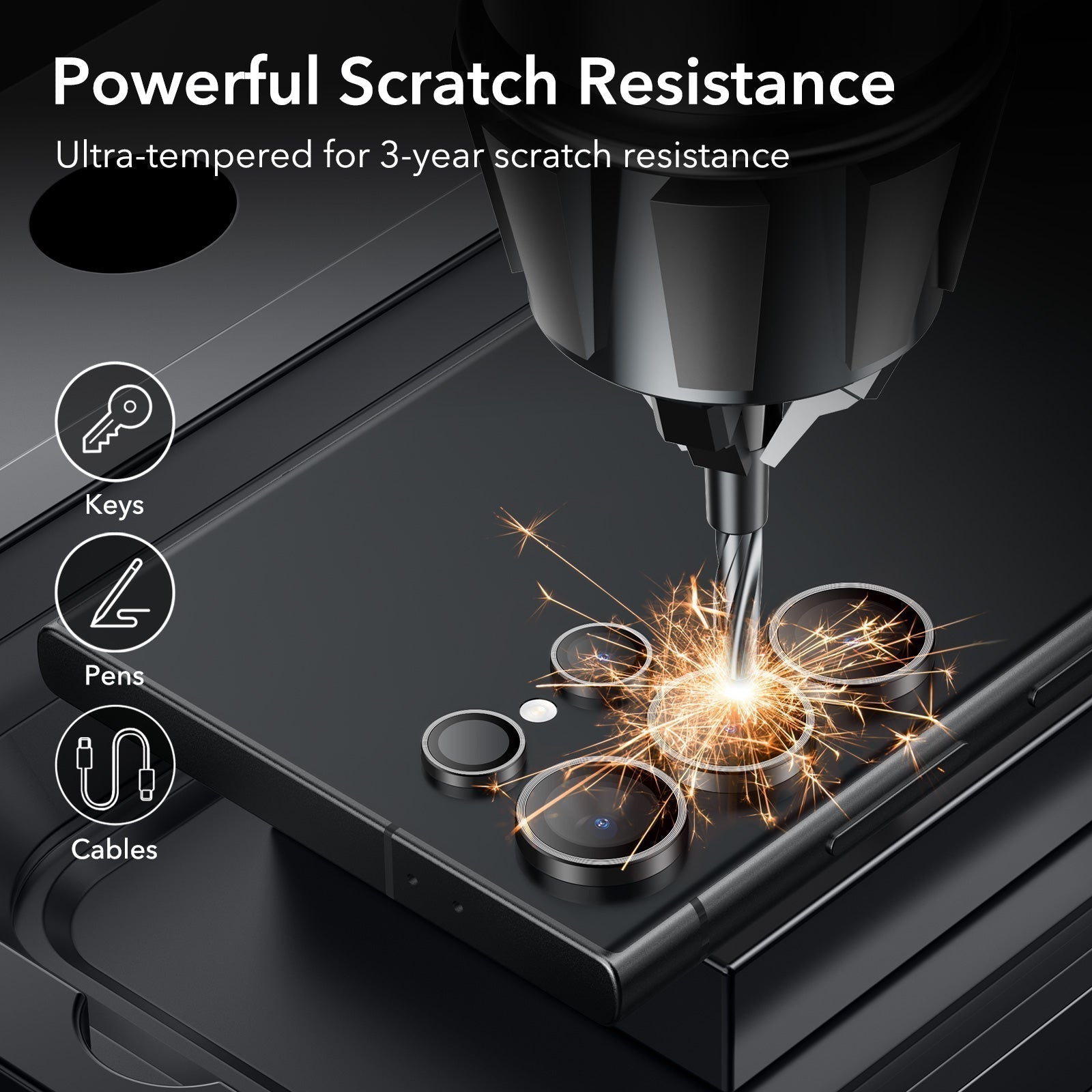 Galaxy S24 Ultra Armorite Camera Lens Protectors Set - Black ESR