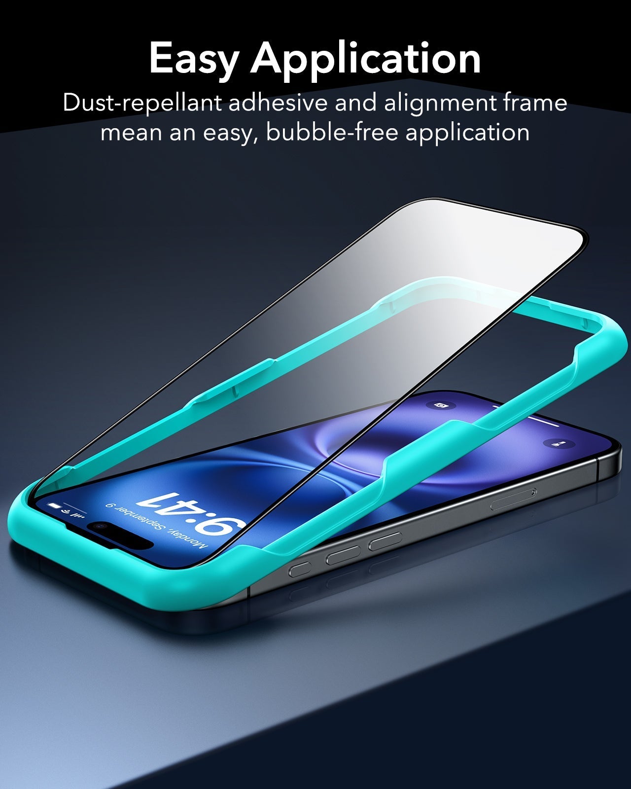 iPhone 16 Plus Tempered-Glass Screen Protector - 3 Pack with Alignment Frame ESR