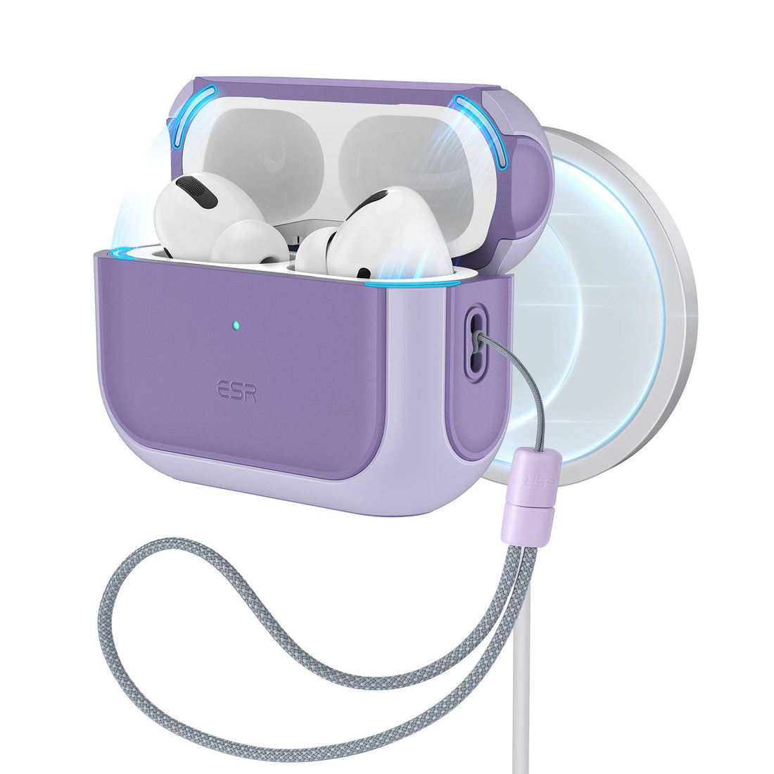 airpods pro orbit hybrid case purple