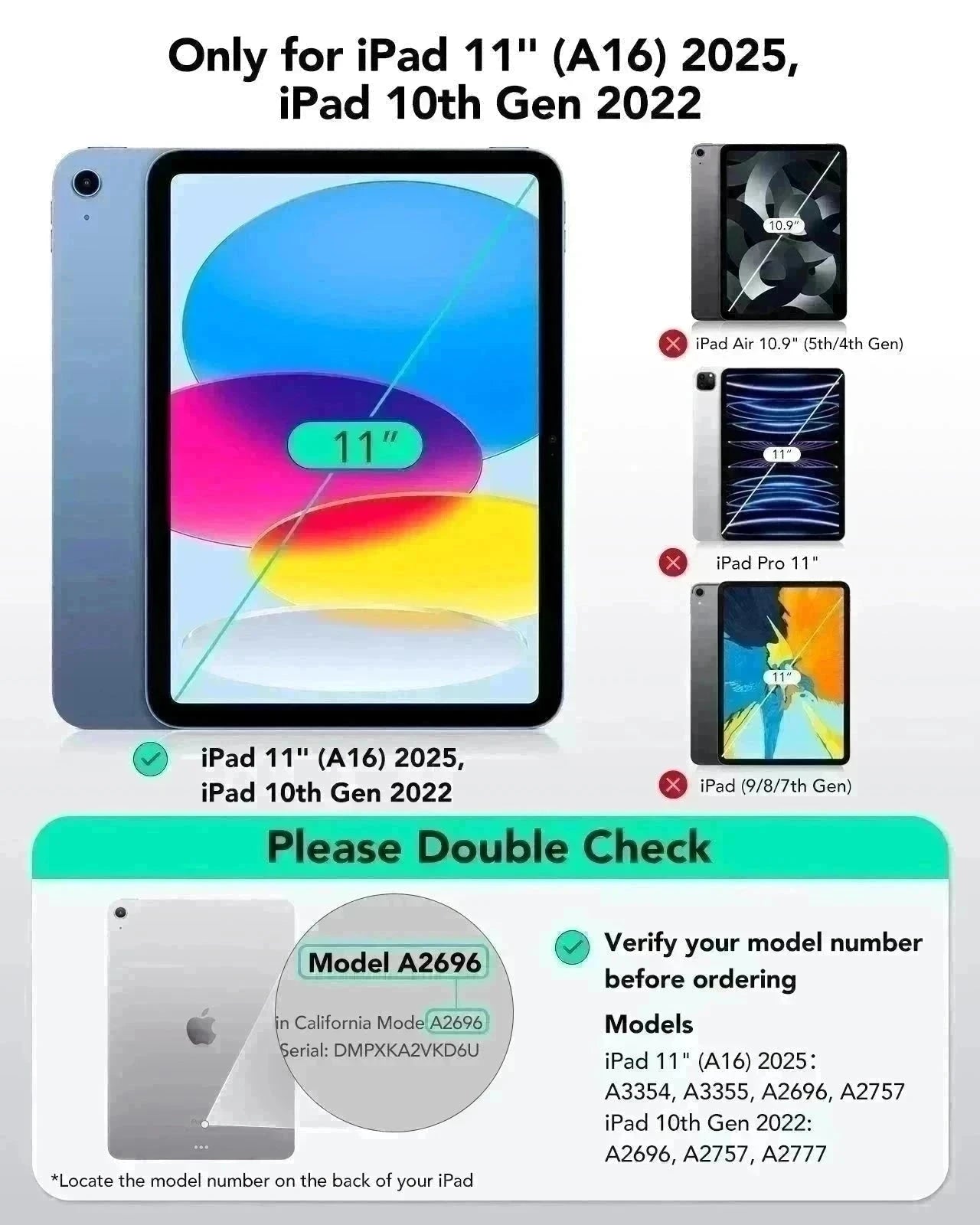 iPad 11th(A16) 2025 case with keyboard