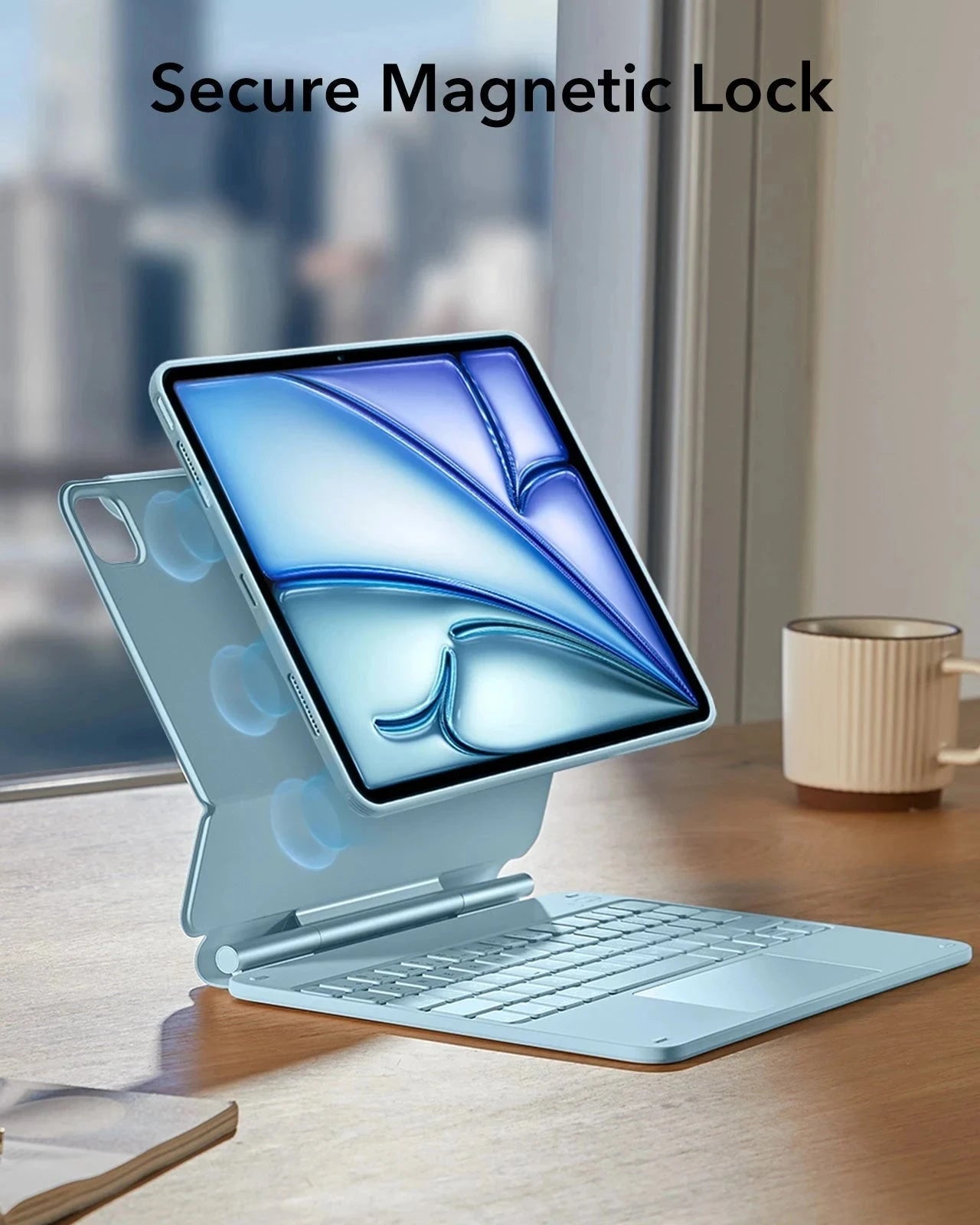 Secure Magnetic lock-keyboard case and digital pencil