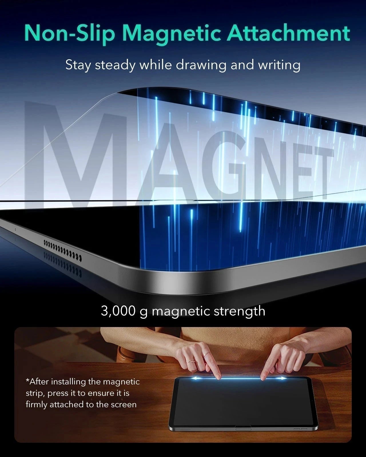 non-slip magnetic attachment