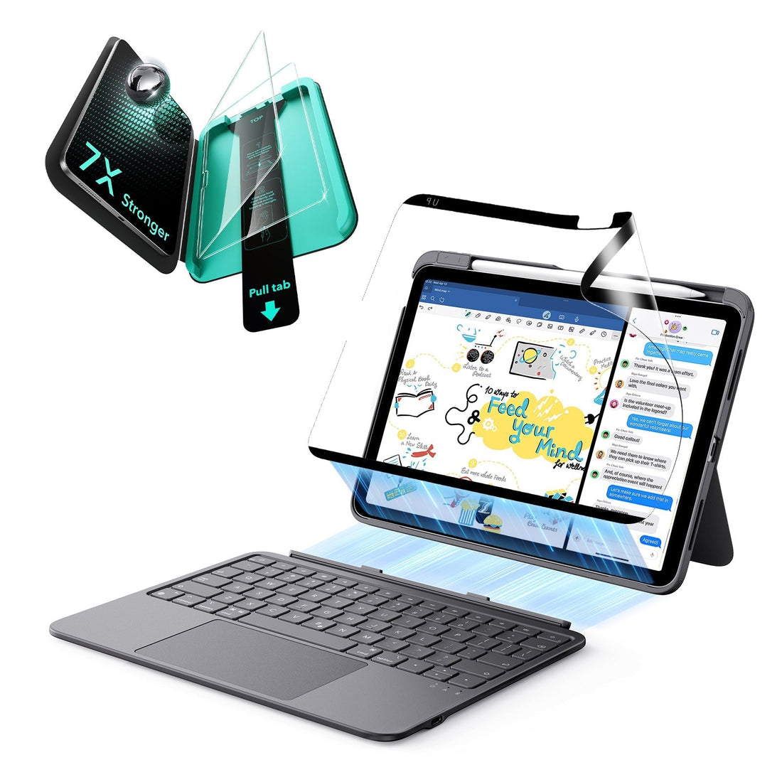 iPad Air 11â€?(M4) 2026 Flex Keyboard Case (Detachable) Protection Paper-Feel Bundle
