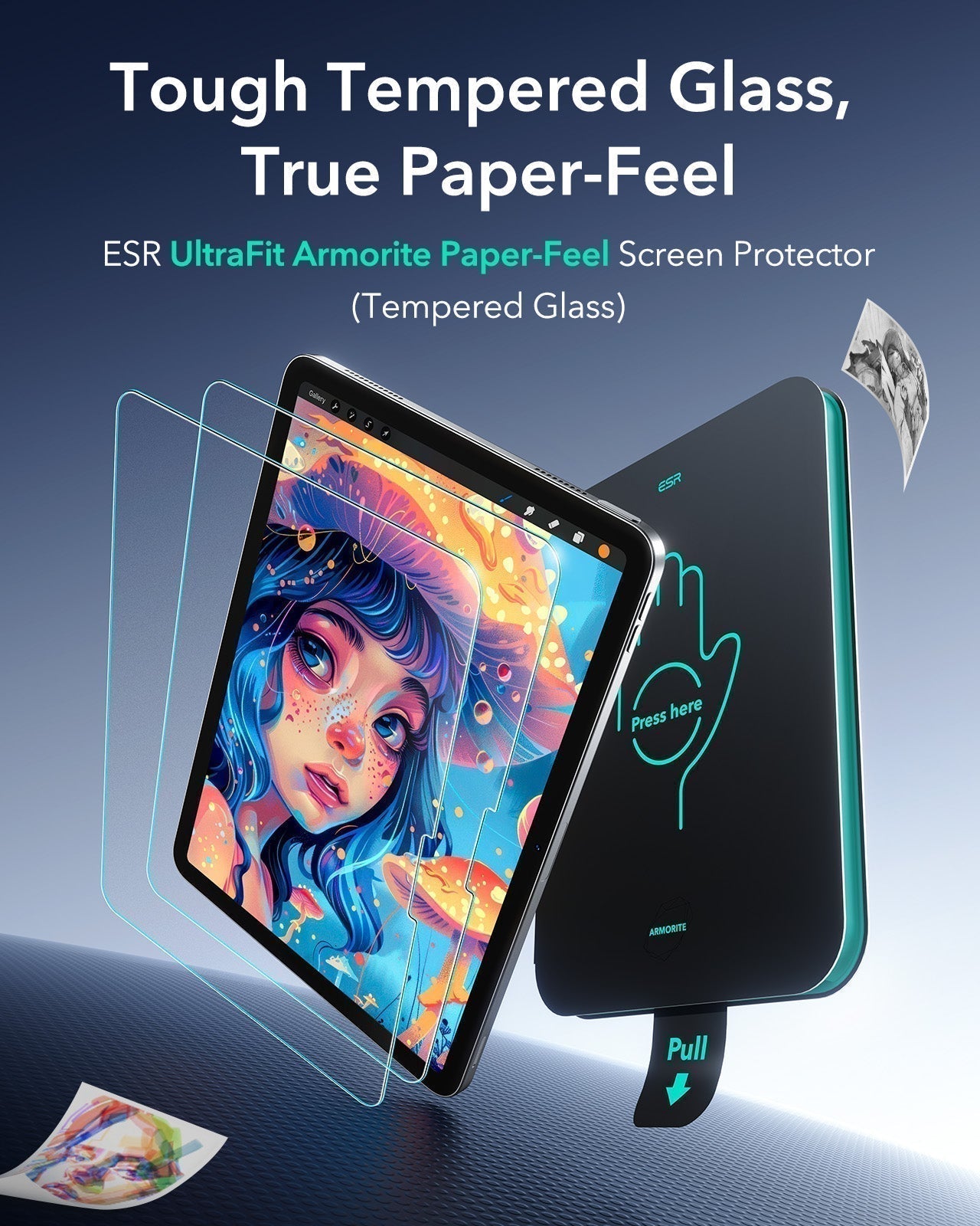 iPad Air 11" (M4) 2026 UltraFit Armorite® Paper-Feel Screen Protector â€?2 Pack ESR ESR
