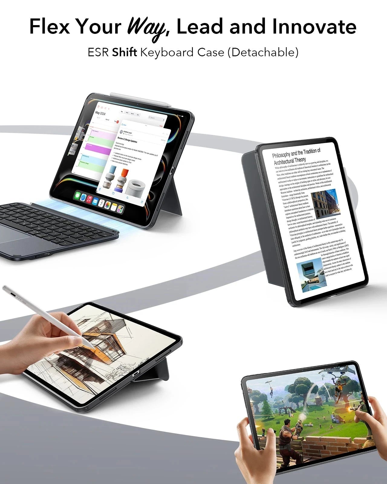 iPad Air 11" (M4, 2026) Shift Tastaturhülle (abnehmbar)