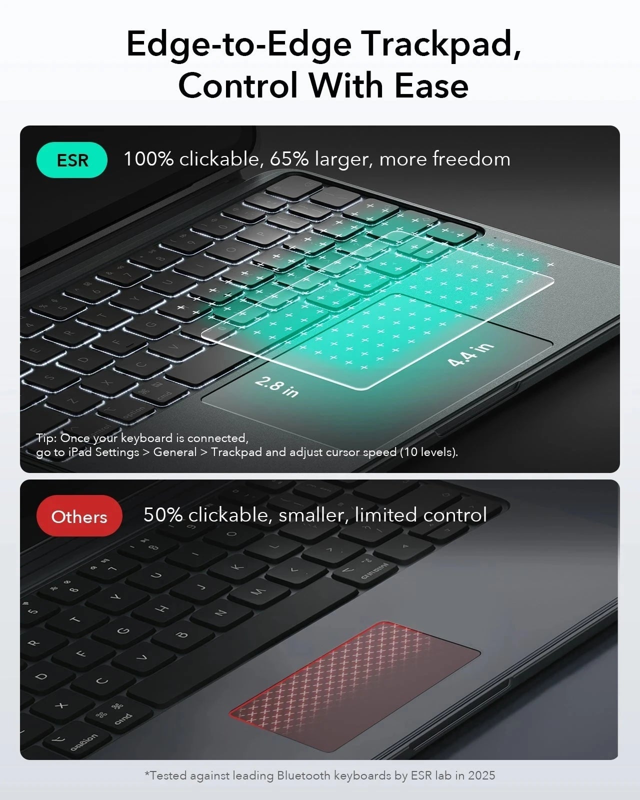 iPad Air 11" (M4, 2026) Shift Tastaturhülle (abnehmbar) control with ease