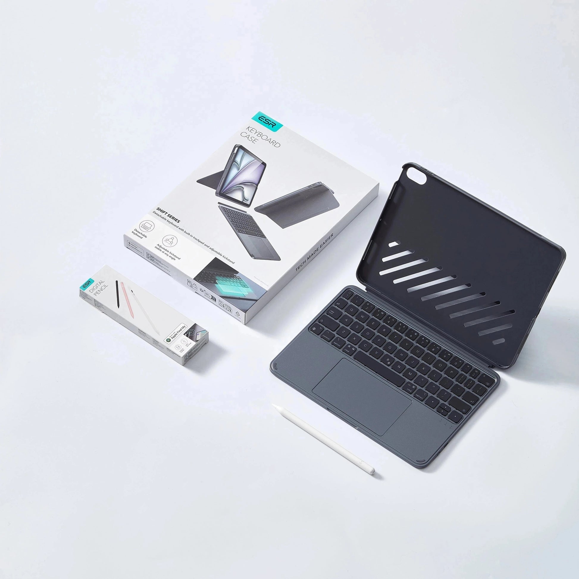 Lieferumfang: Tastaturhülle / 1 digitaler Pencil mit „Wo ist?â€?Funktion