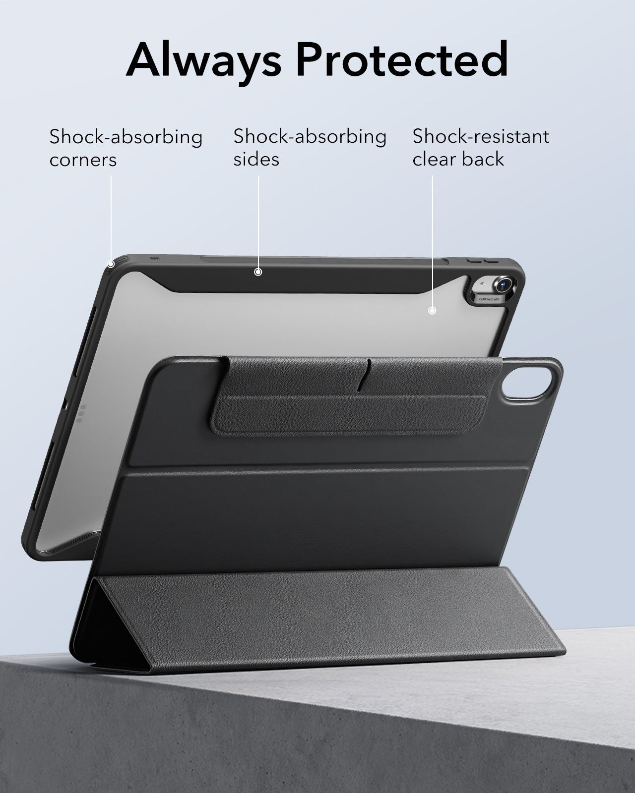iPad Air 13" (M4) 2026 Rebound Hybrid Case 360 - Black ESR ESR