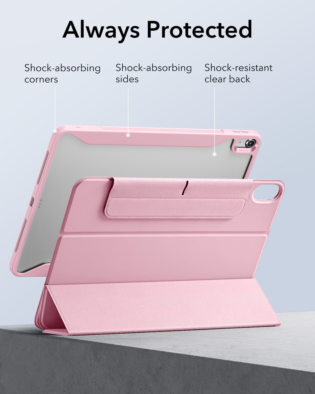 iPad Air 13" (M4) 2026 Rebound Hybrid Case 360 - Pink ESR ESR