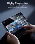 Highly Responsive ultra-thin glass for highly sensitive and precise touch control
