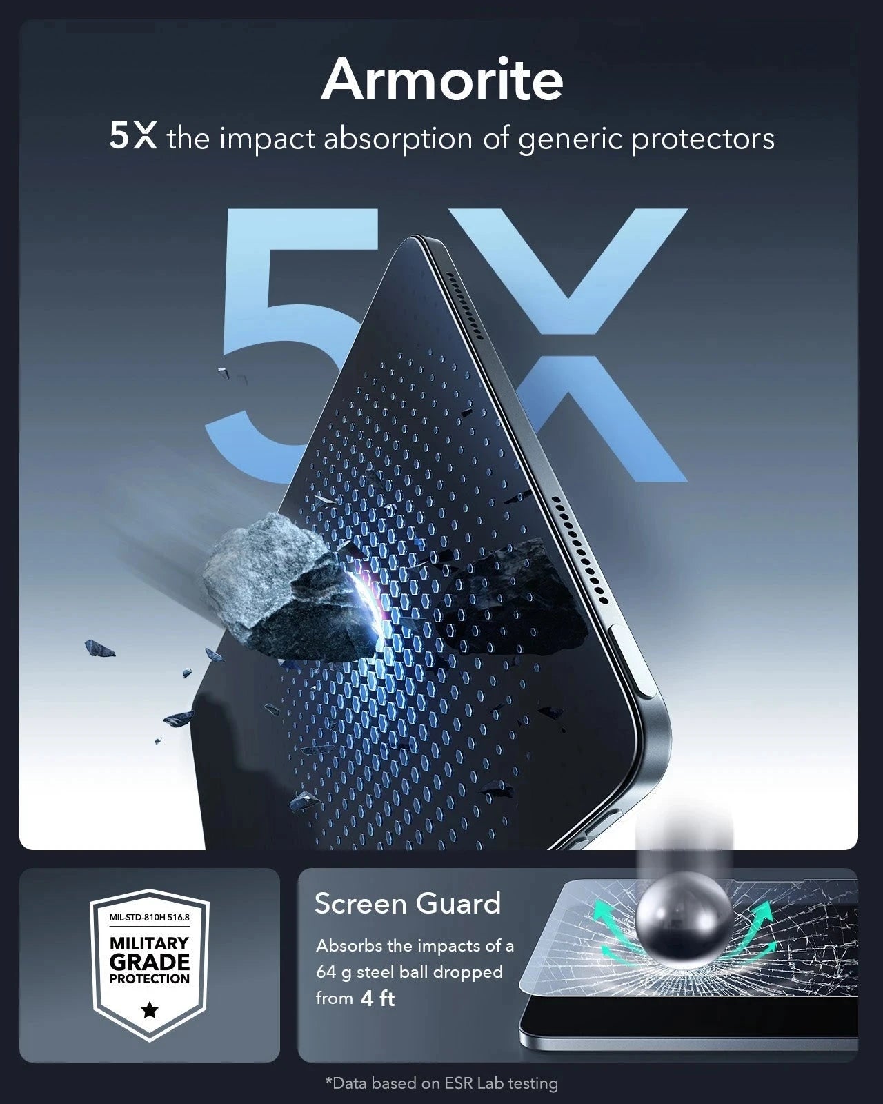 iPad Air 13" (M4) 2026 UltraFit Armorite® Paper-Feel Screen Protector â€?2 Pack ESR ESR