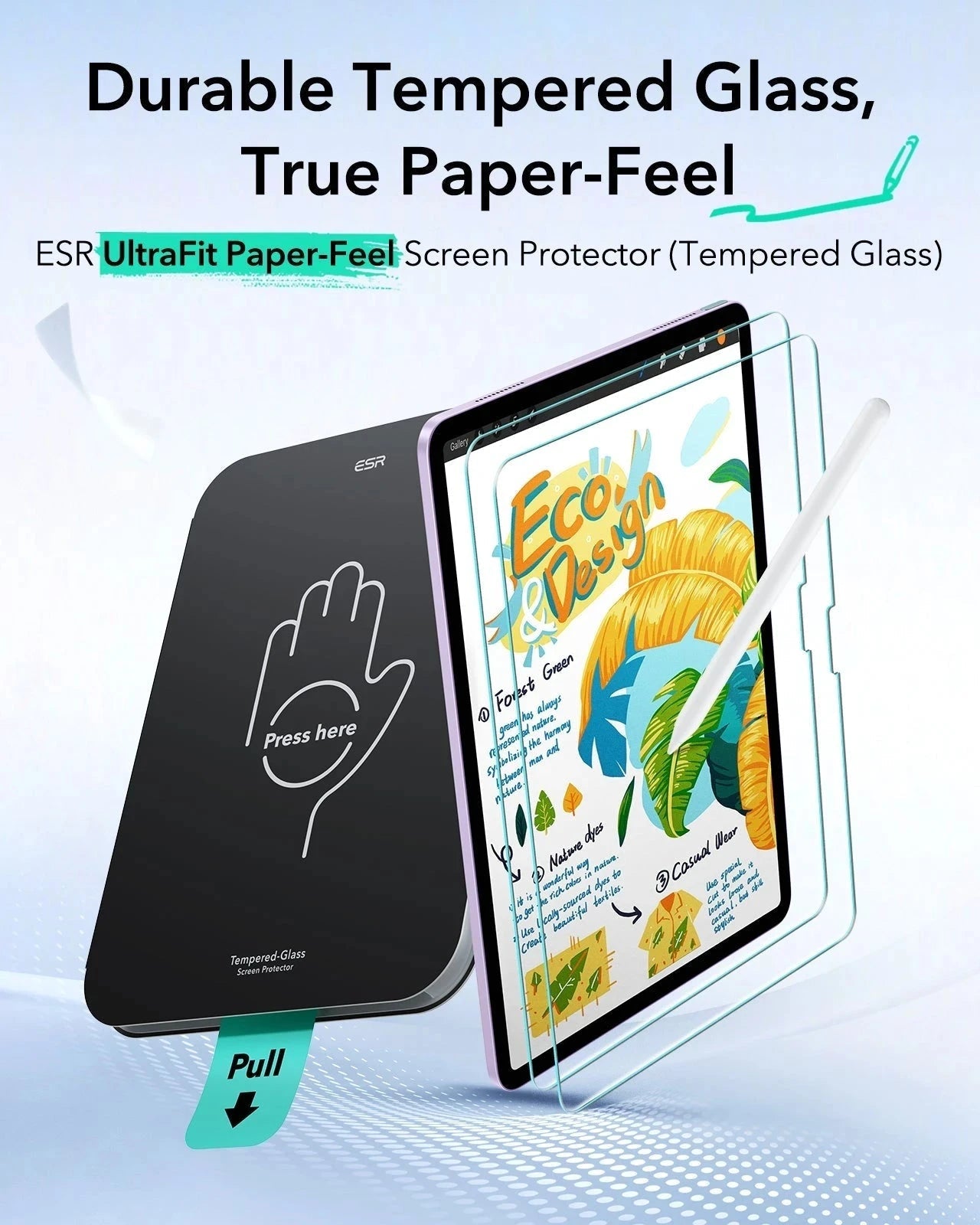 iPad Air 13" (M4) 2026 UltraFit Classic Paper-Feel Screen Protector â€?2 Pack ESR ESR