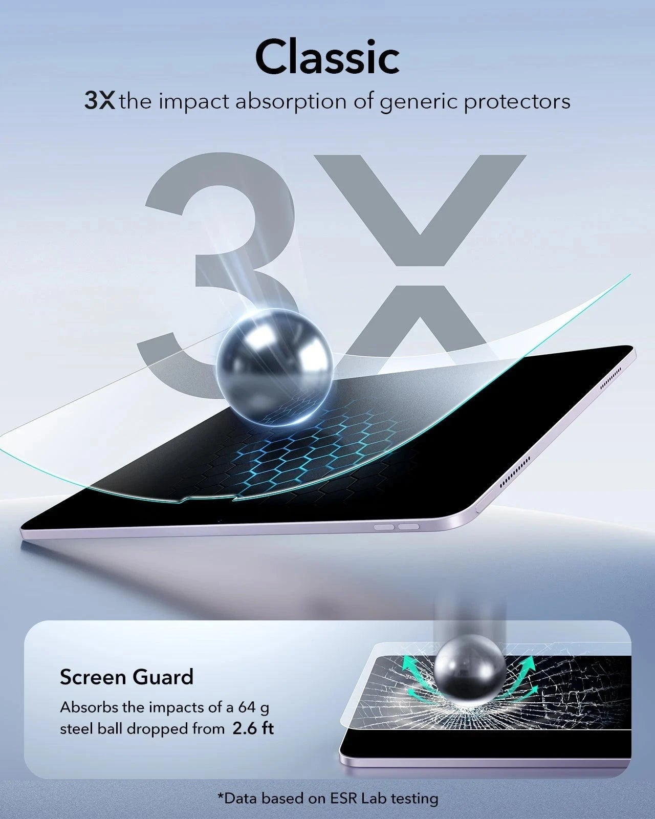 iPad Air 13" (M4) 2026 UltraFit Classic Paper-Feel Screen Protector â€?2 Pack ESR ESR
