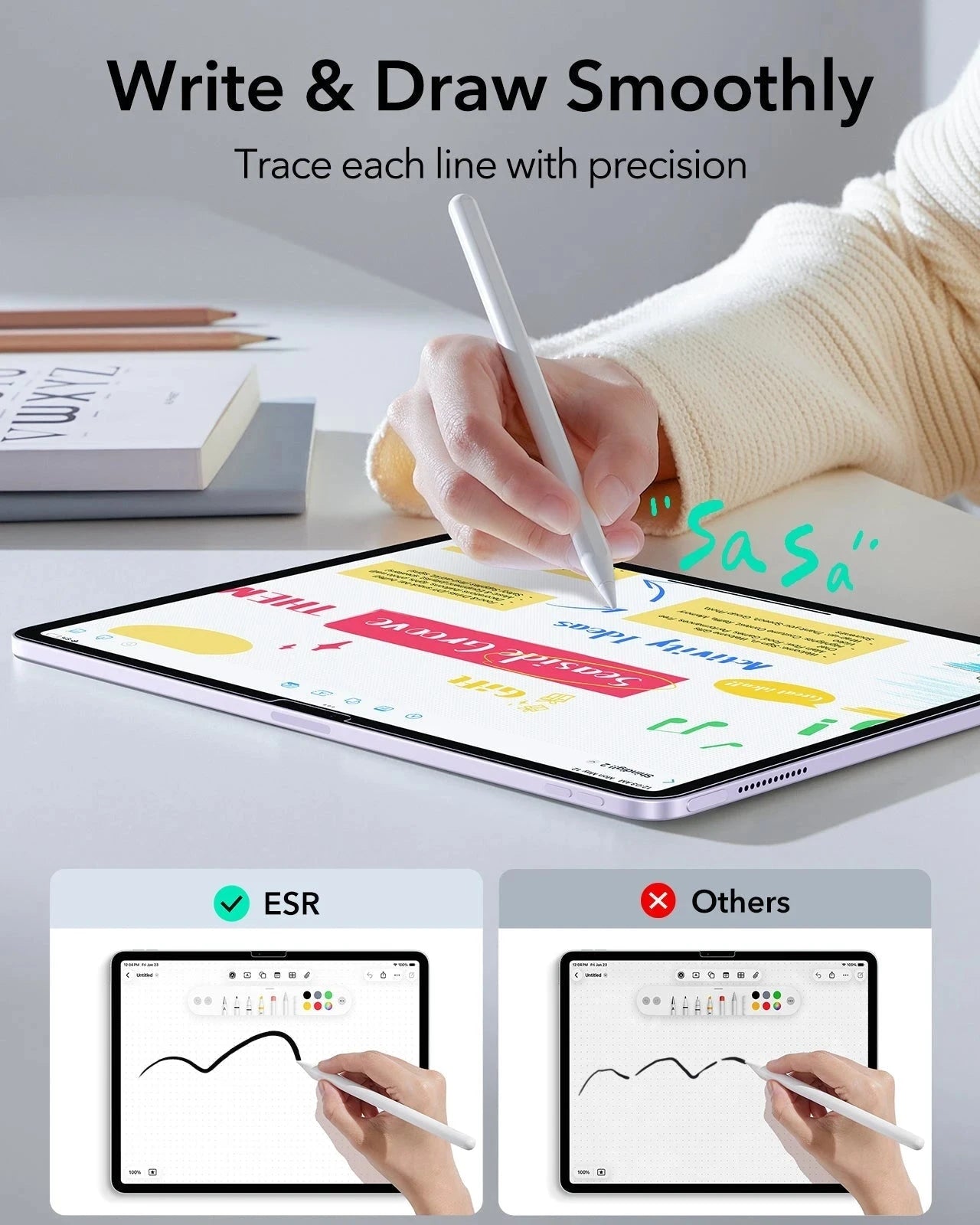 iPad Air 13" (M4) 2026 UltraFit Classic Paper-Feel Screen Protector â€?2 Pack ESR ESR