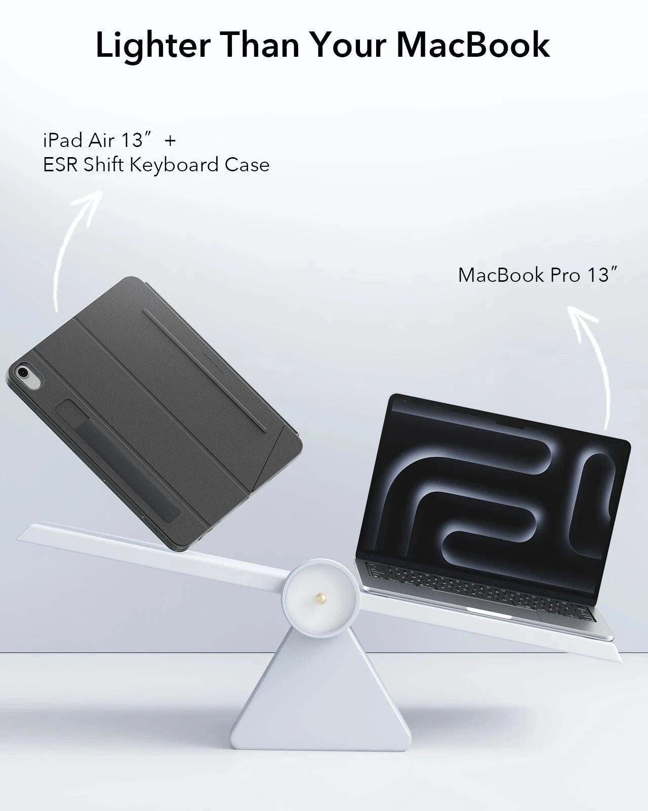 Tastaturhülle für iPad Air 13" (M4, 2026) mit großem Trackpad-Lighter than your macbook