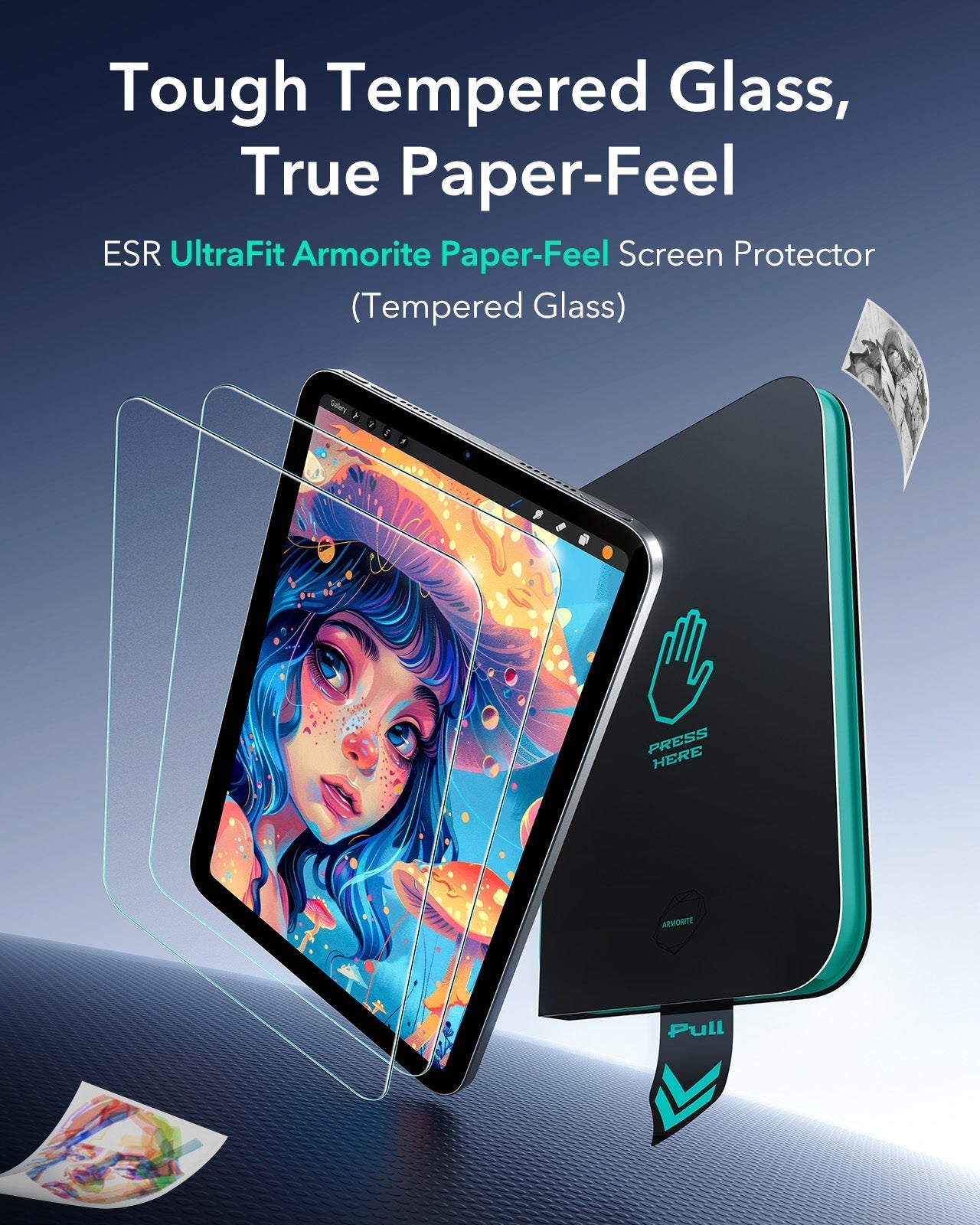 iPad mini 7/mini 6 UltraFit Armorite® Paper-Feel Screen Protector â€?2 Pack ESR ESR