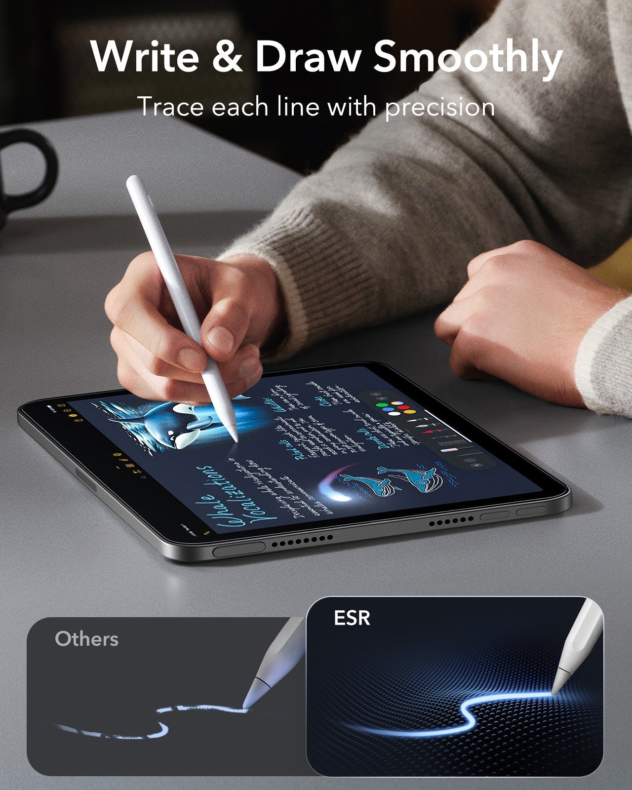 iPad mini 7/mini 6 UltraFit Armorite® Paper-Feel Screen Protector â€?2 Pack ESR ESR
