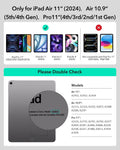 iPad Air 11ʺ (2024), Air 10.9ʺ (5th/4th Gen), and Pro 11ʺ (4th/3rd/2nd/1st Gen) Ascend Keyboard Case Pencil Bundle - UK Layout-Black ESR
