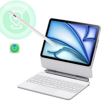iPad Air 11â€?(2025) Rebound Magnetische Tastatur Hülle 360 Pencil Bündel - DE Layout-White ESR ESR
