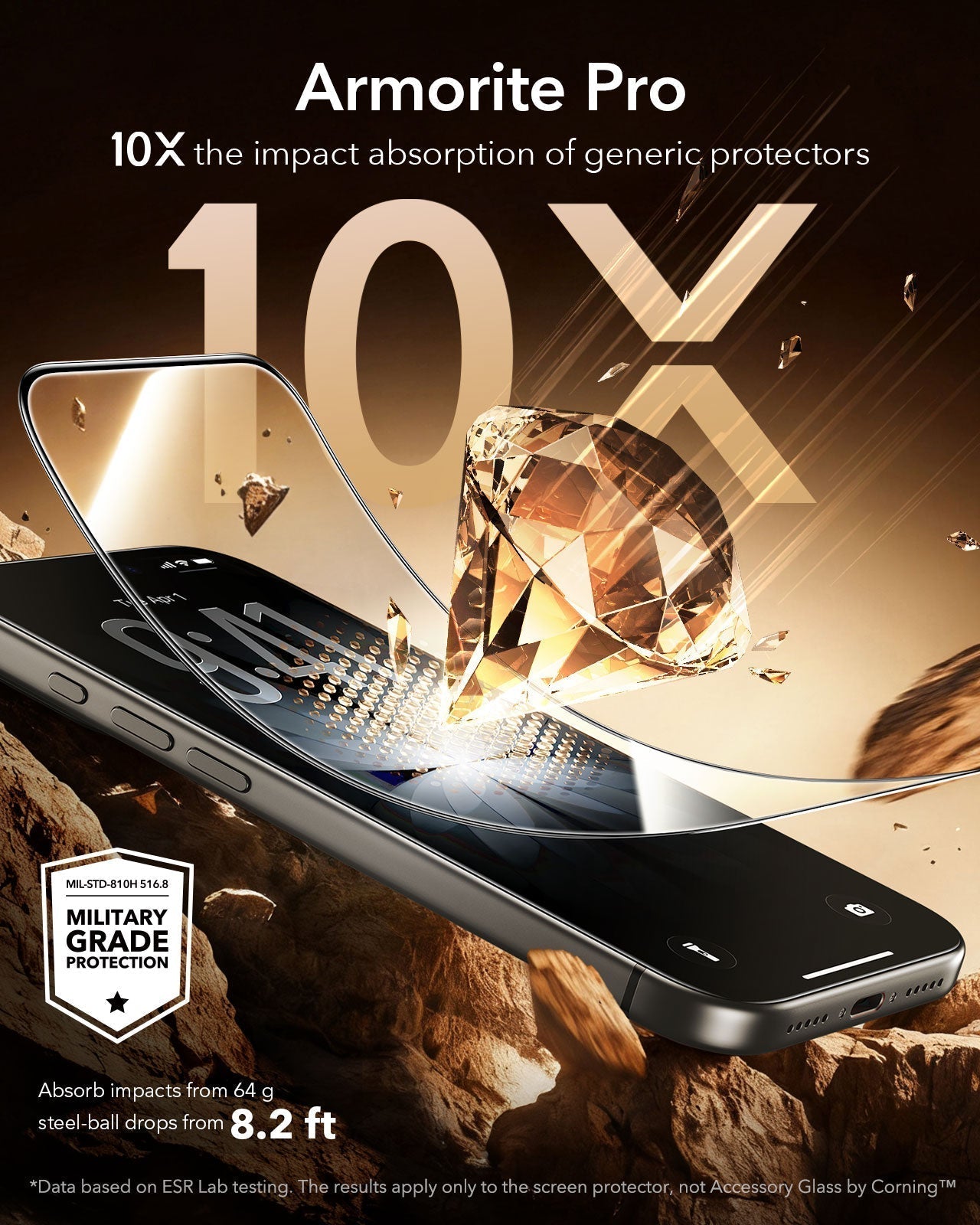 Accessory Glass by Corningâ„?screen protectors 10X the impact absorption of generic protectors