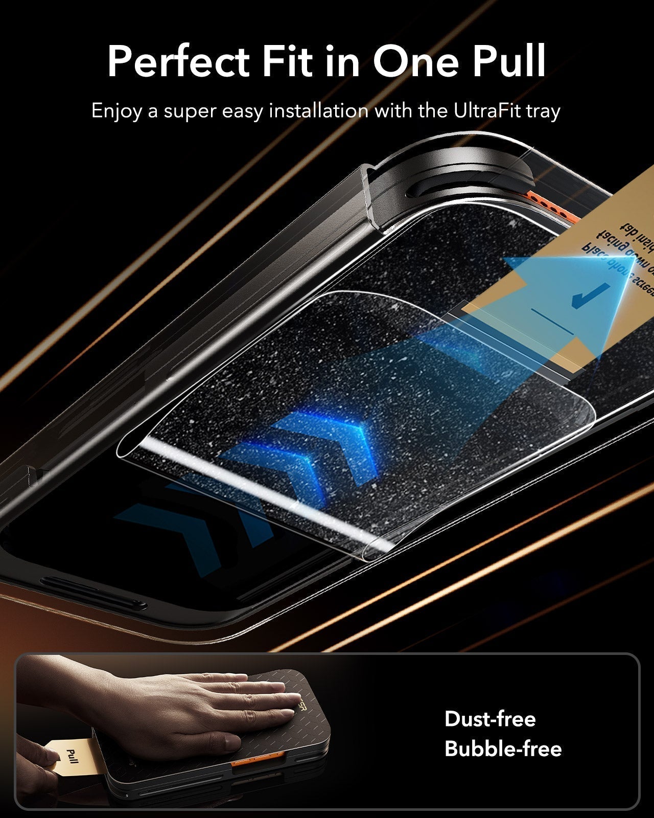 ESR iPhone 17 Pro Max Corning Glass Privacy Screen Protector perfect fit in one pull