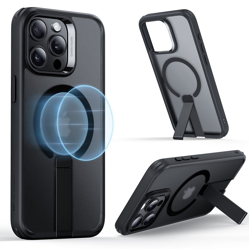 iPhone 15 Pro Max Boost Flickstand Case (HaloLock) - Frosted Black ESR