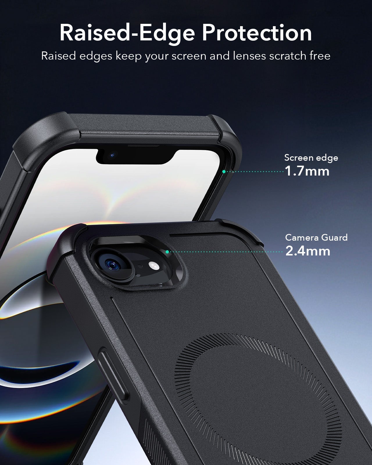 iPhone 16e HaloLock Cyber Tough Case - Black ESR