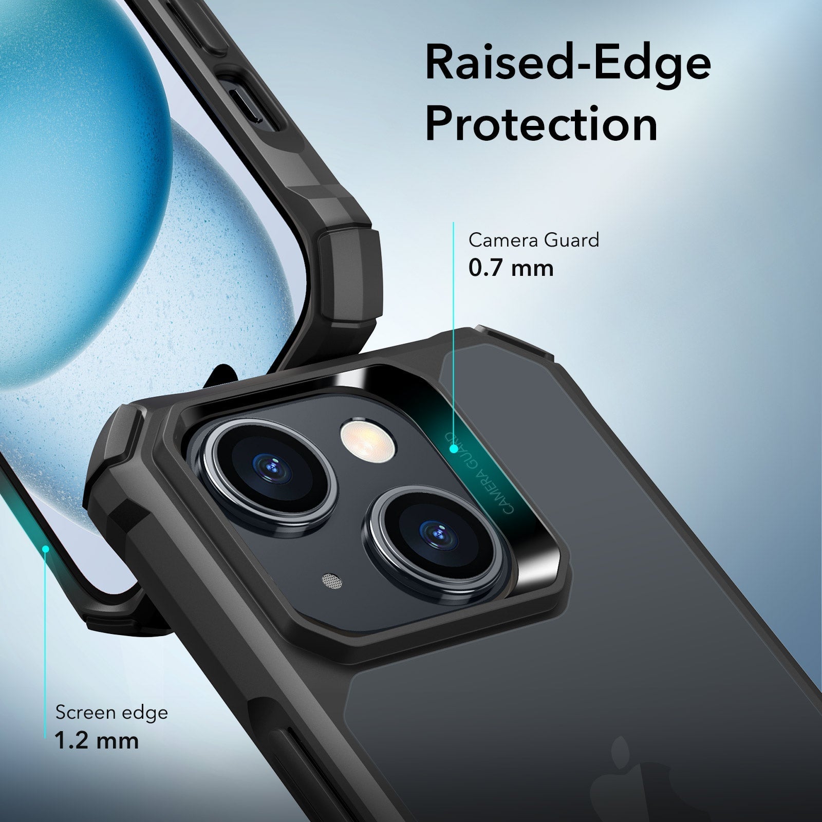 iPhone 15 Air Armor Clear Case - Clear Black ESR