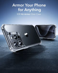 iPhone 15 Pro Max Air Armor Clear Case - Clear Dark Blue ESR