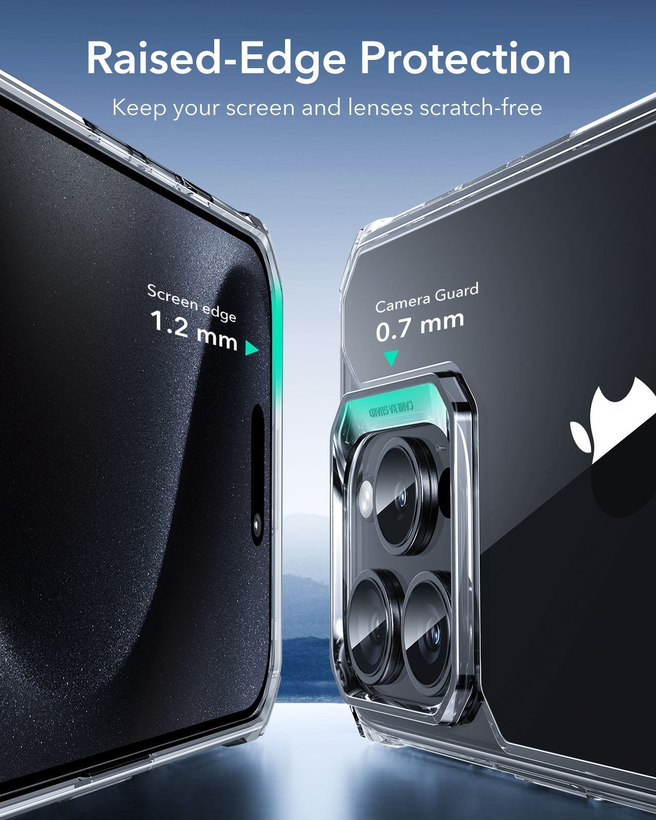 iPhone 15 Pro Max Air Armor Clear Case - Clear Dark Blue ESR