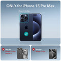 iPhone 15 Pro Max Air Armor Clear Case Set (HaloLock) - Clear Dark Blue ESR