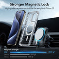 iPhone 15 Pro Max Air Armor Clear Case Set (HaloLock) - Clear Dark Blue ESR