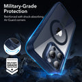 iPhone 15 Pro Max Boost Flickstand Case (HaloLock) - Clear Dark Blue ESR