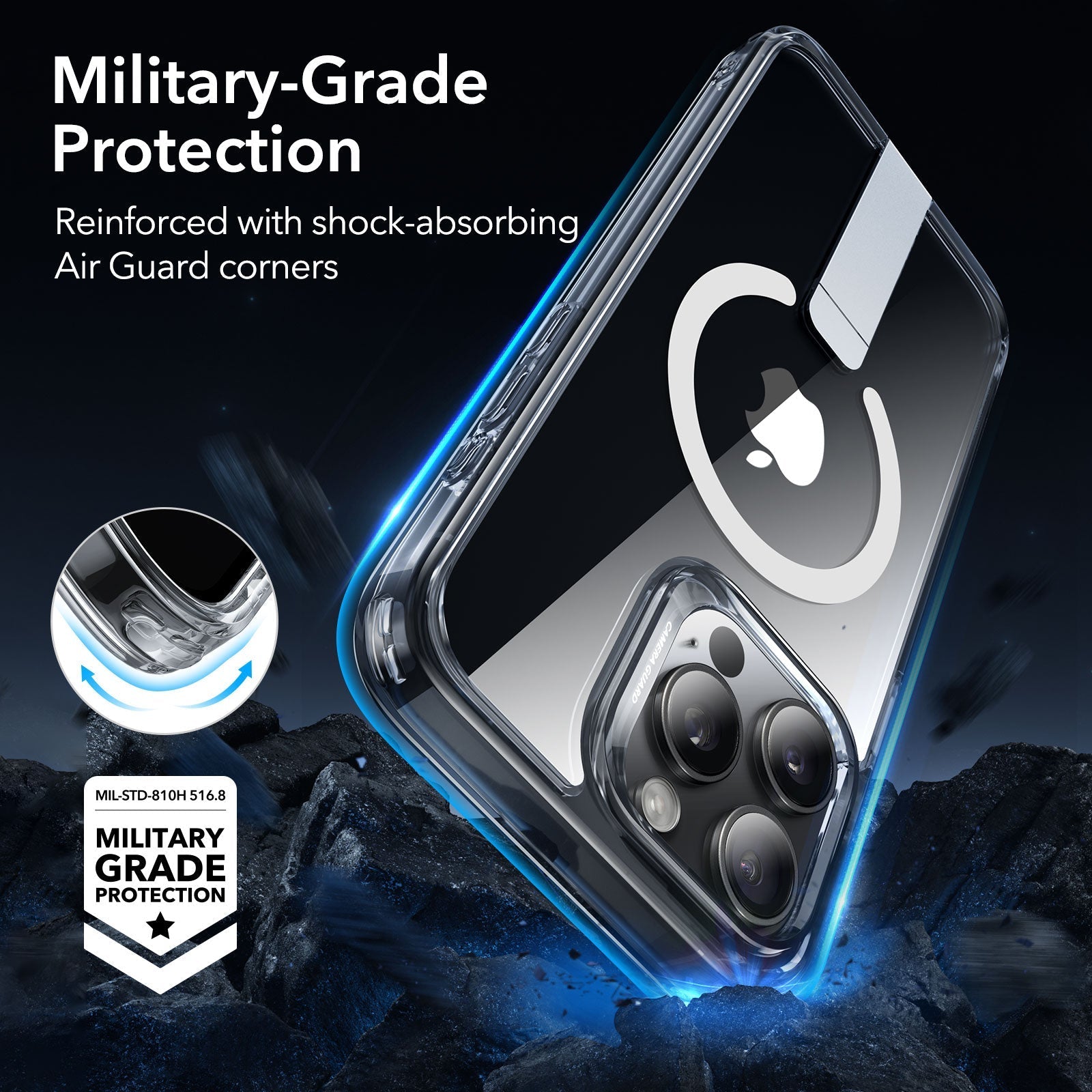 iPhone 15 Pro Max Boost Flickstand Case (HaloLock) - Clear ESR