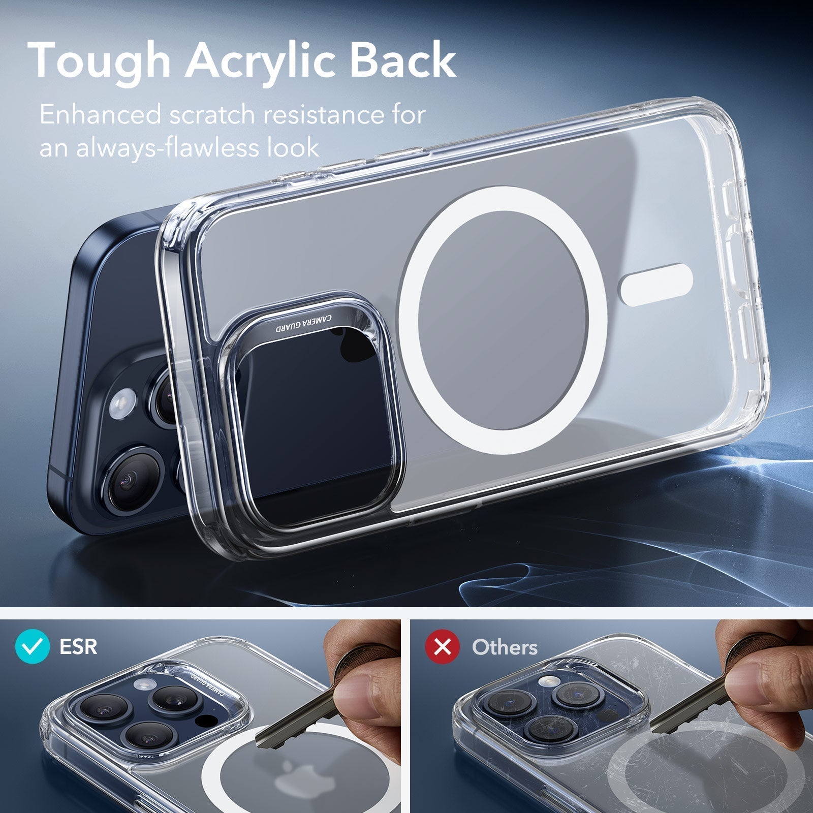 iPhone 15 Pro Max Classic Hybrid Case (HaloLock) - Frosted Clear ESR